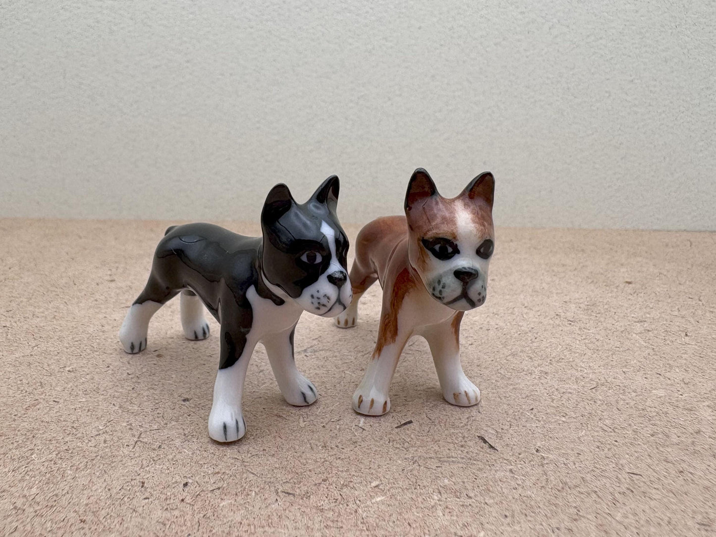 Hand-Painted Boston Terrier Ceramic Figurine: Pet-Themed Decor