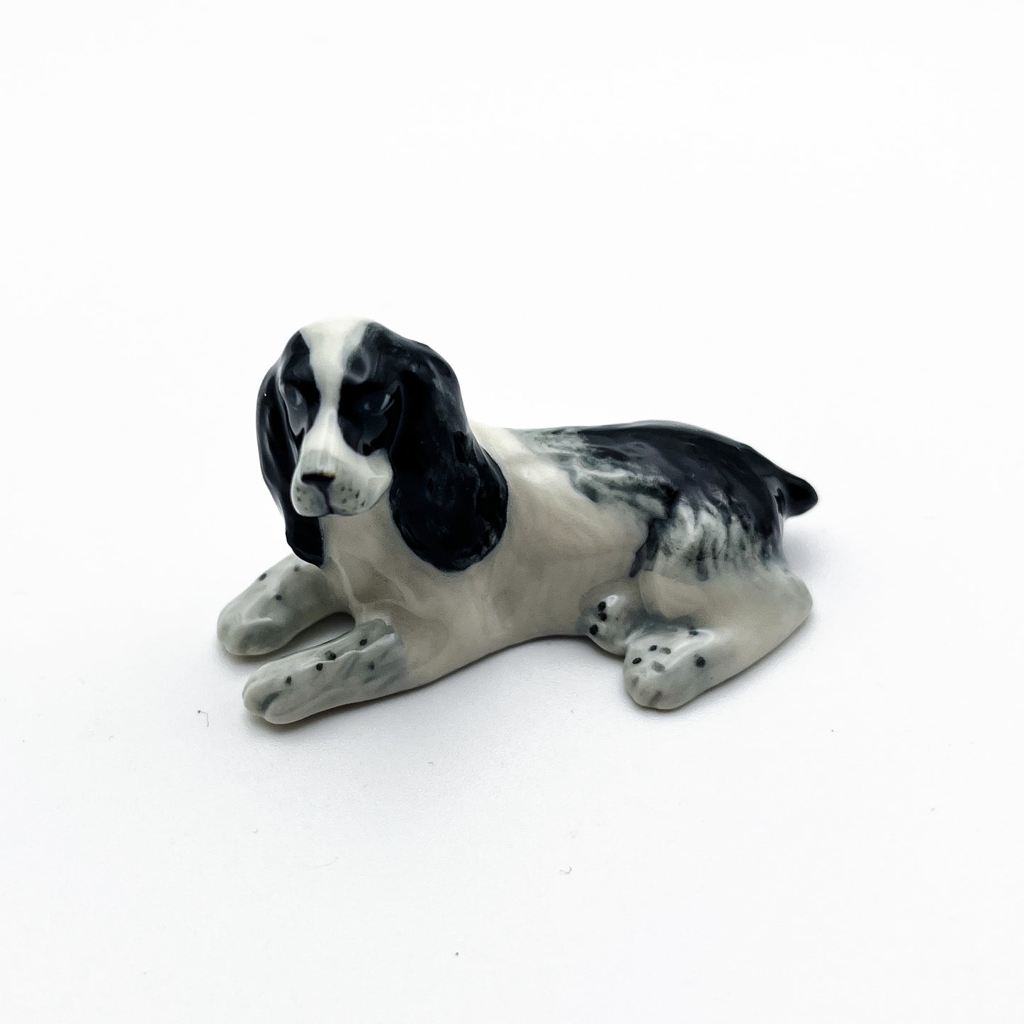 2 White and Black Cocker Spaniel Dogs