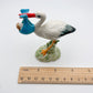 Cherished Deliveries | White Stork Figurine with Newborn Pouch