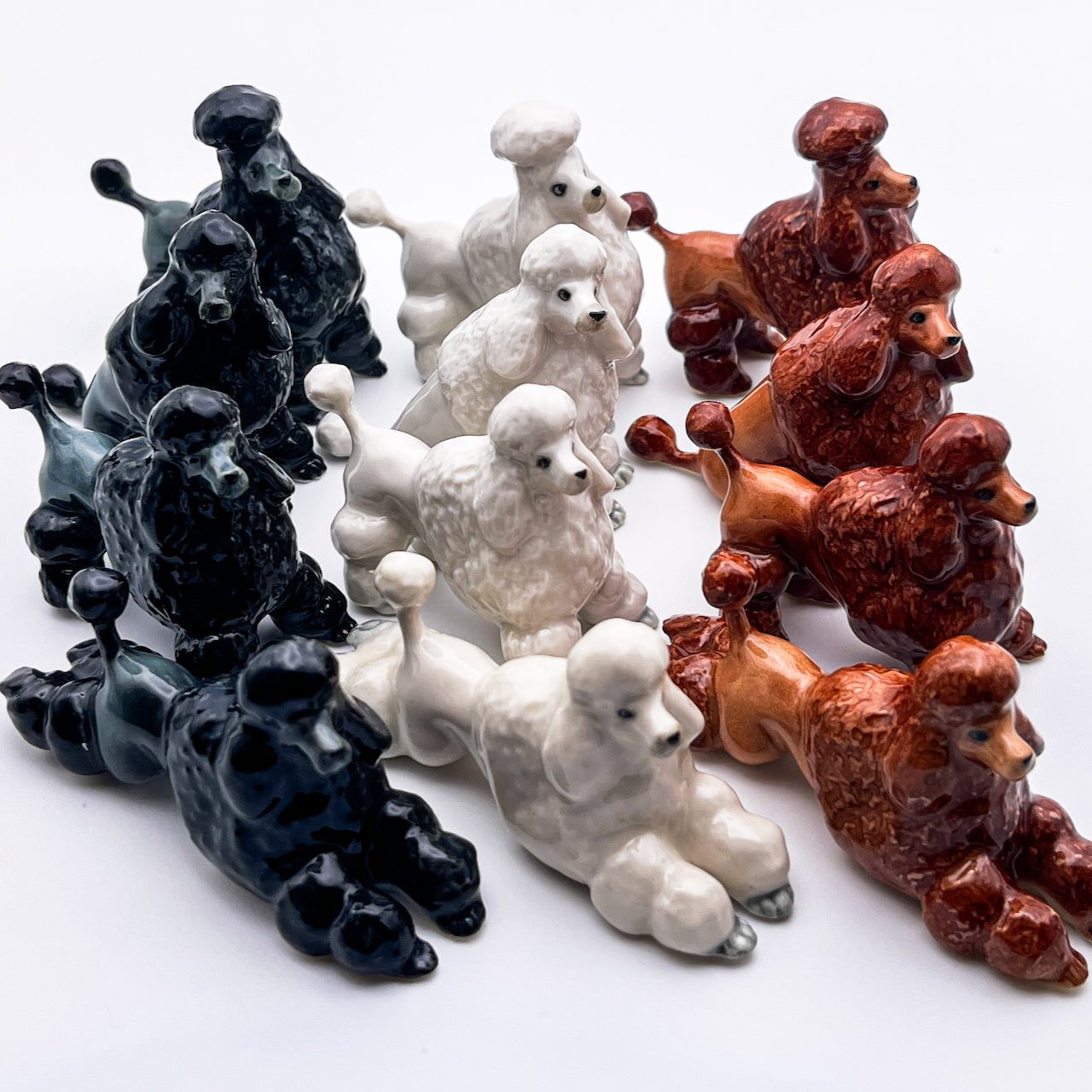 Set of 4 Poodles