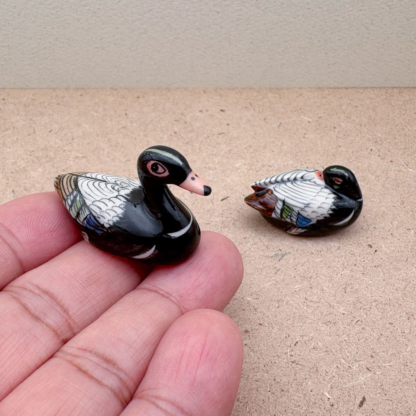 Elegant Black & White Duck Set