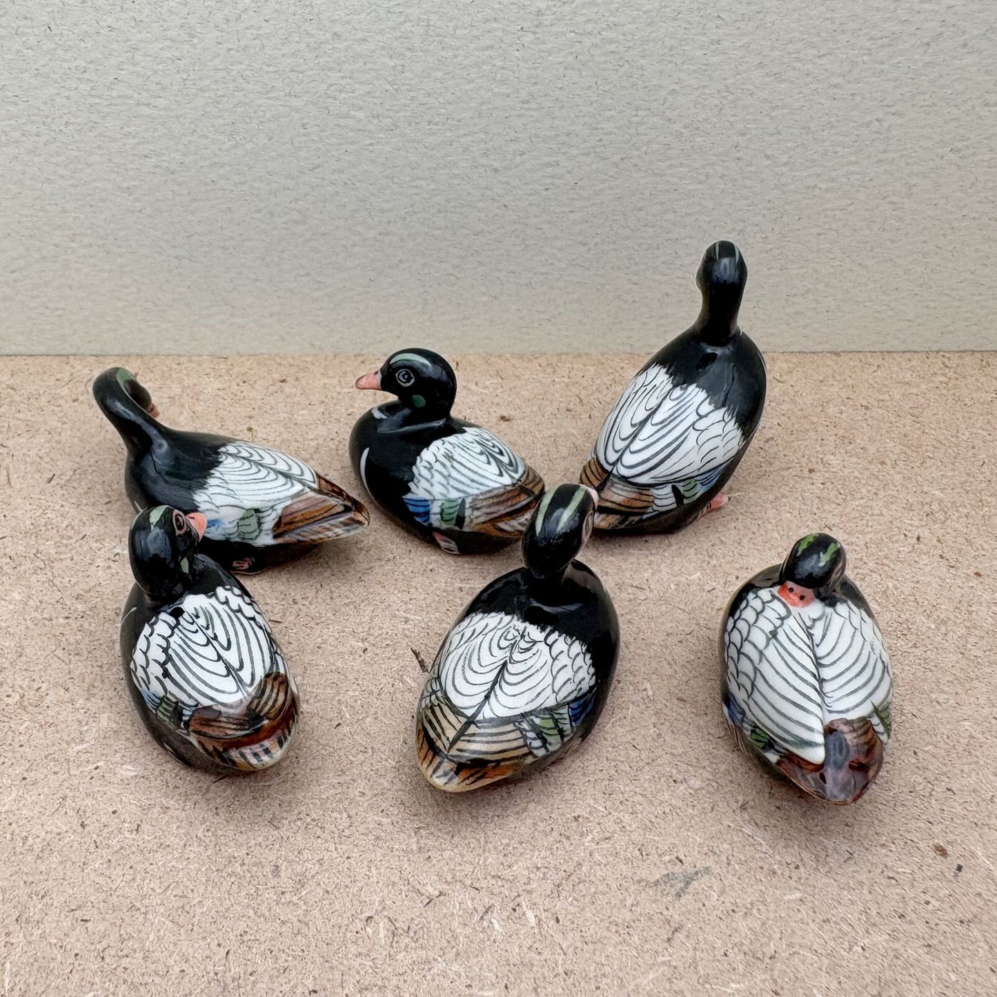 Elegant Black & White Duck Set