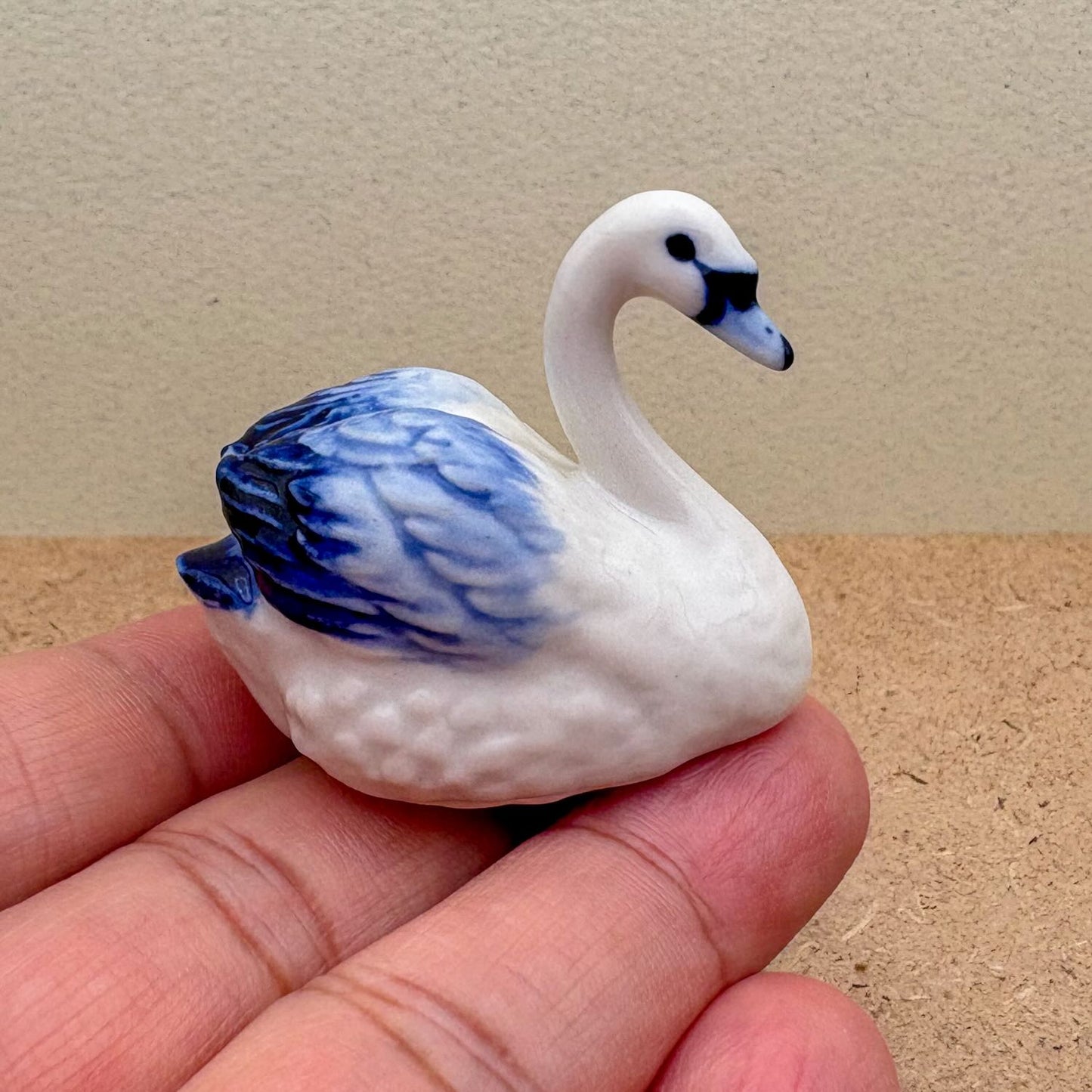 White & Blue Swan