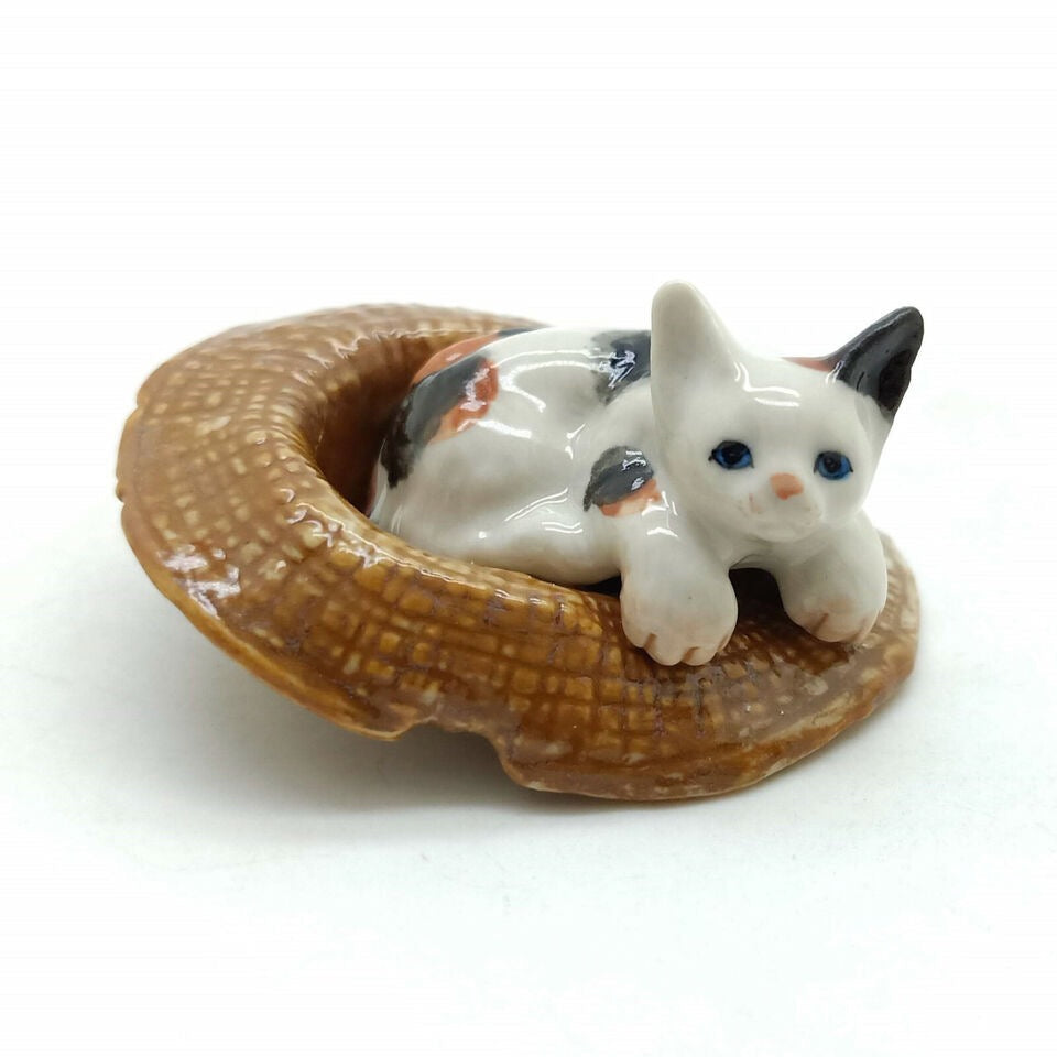 Kitten Cat Tri Color on Brown Hat