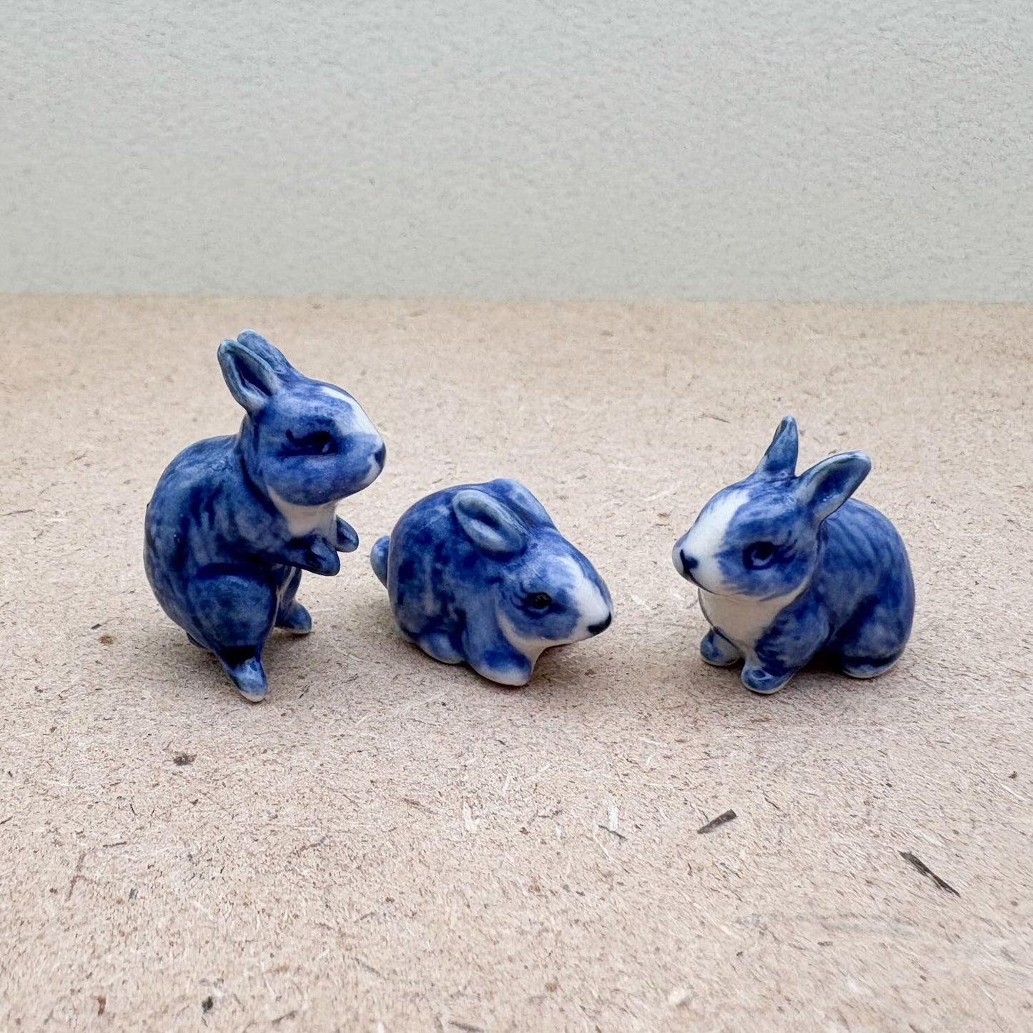 Blue Mini Bunny Trio