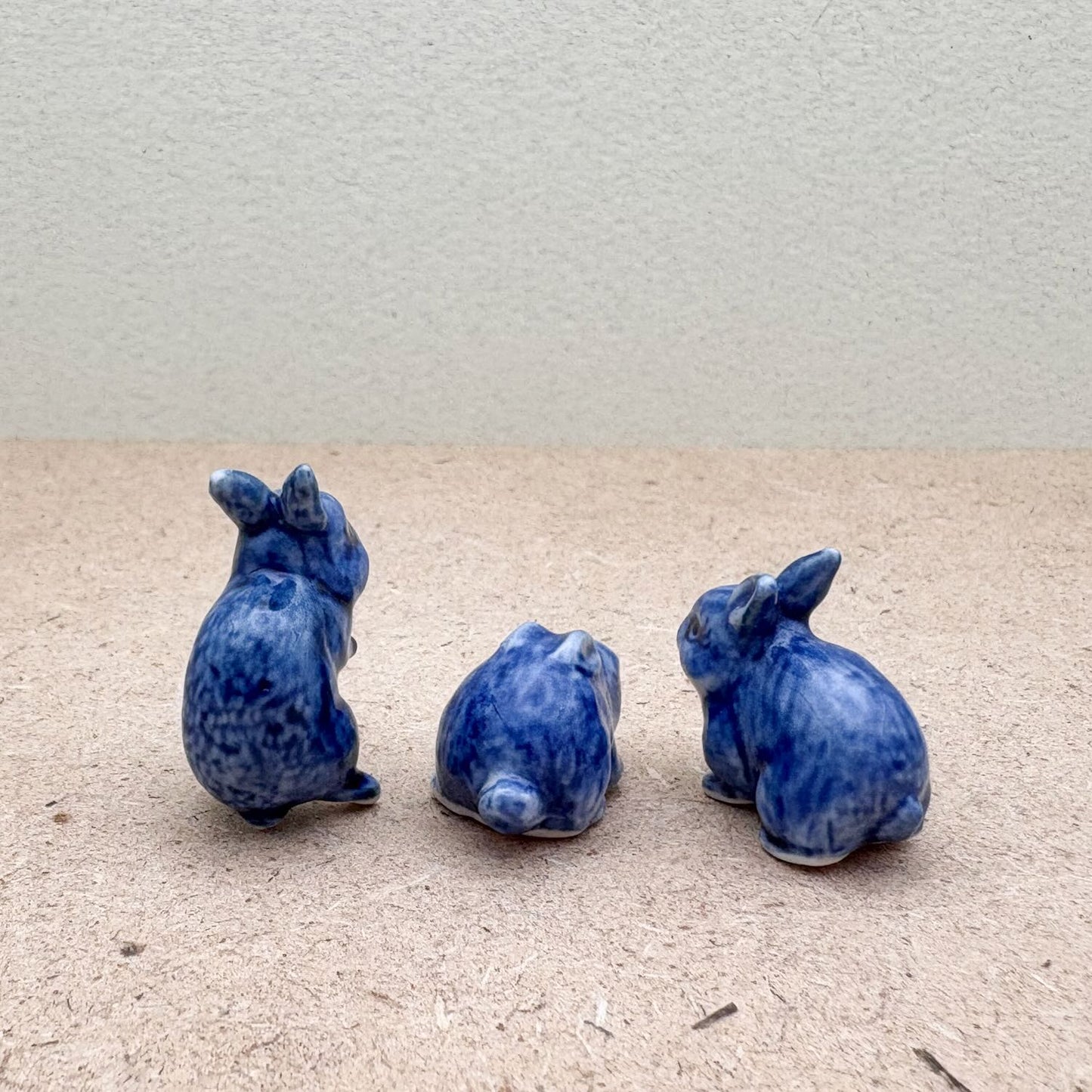 Blue Mini Bunny Trio