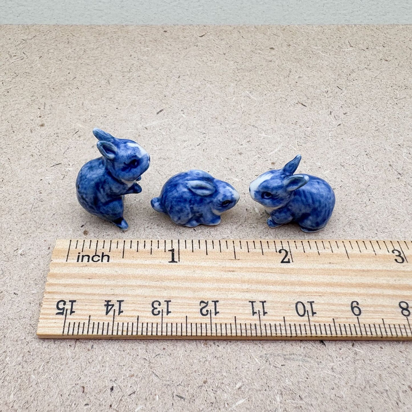 Blue Mini Bunny Trio