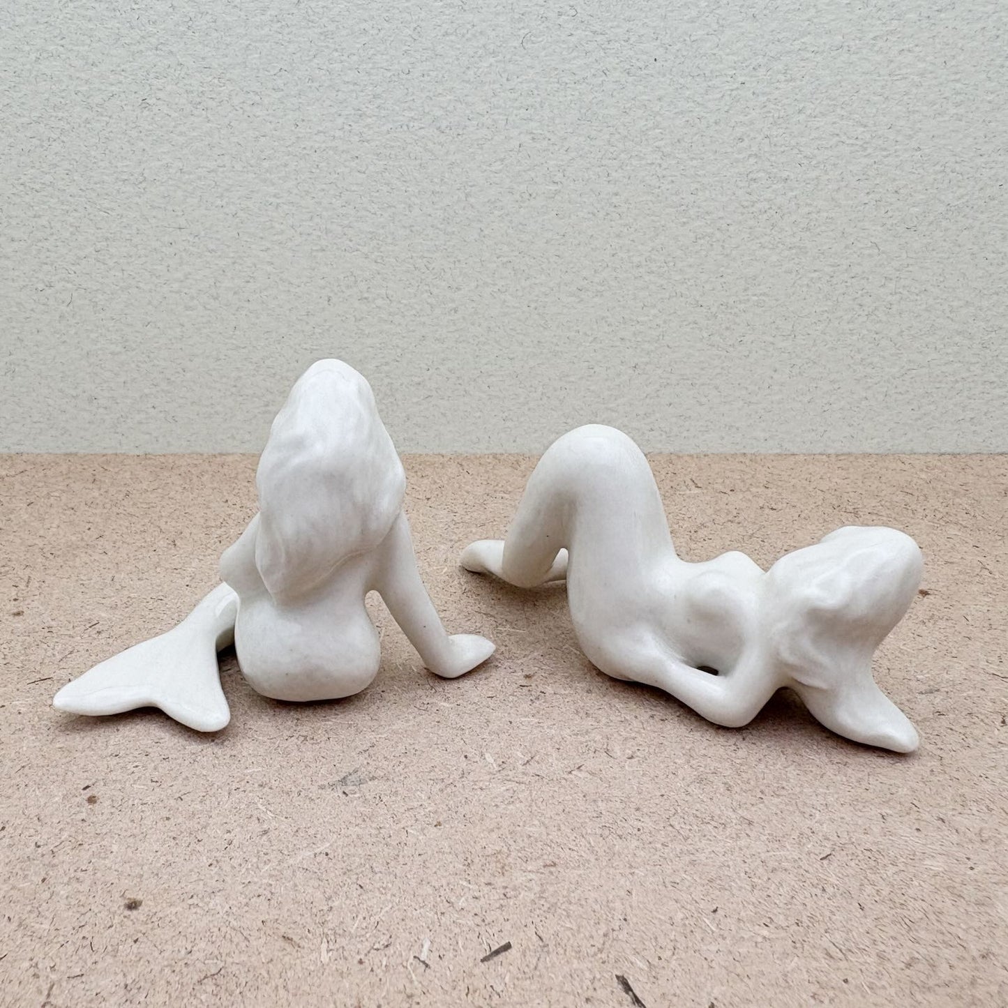 Serene White Mermaid Duo