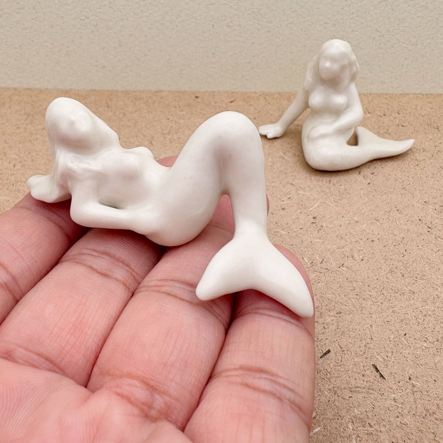 Serene White Mermaid Duo