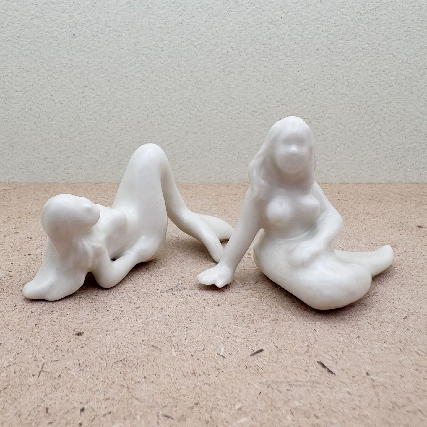 Serene White Mermaid Duo