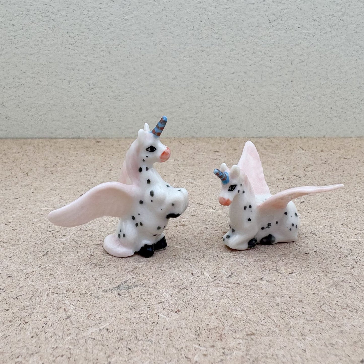 Mini Ceramic Pegasus Unicorn Duo