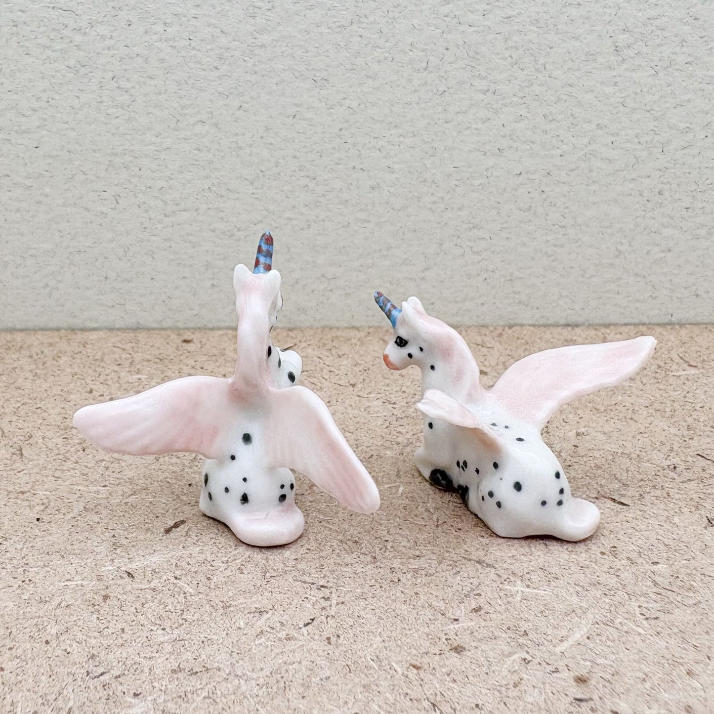 Mini Ceramic Pegasus Unicorn Duo