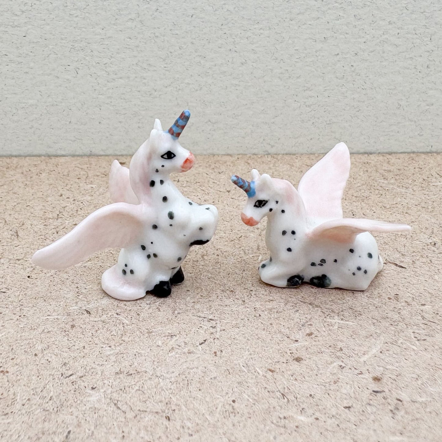 Mini Ceramic Pegasus Unicorn Duo