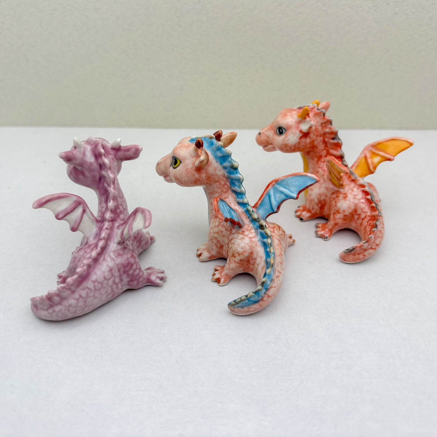 Little Dragon Ceramic Mythical Legendary Creature Figurine Statue