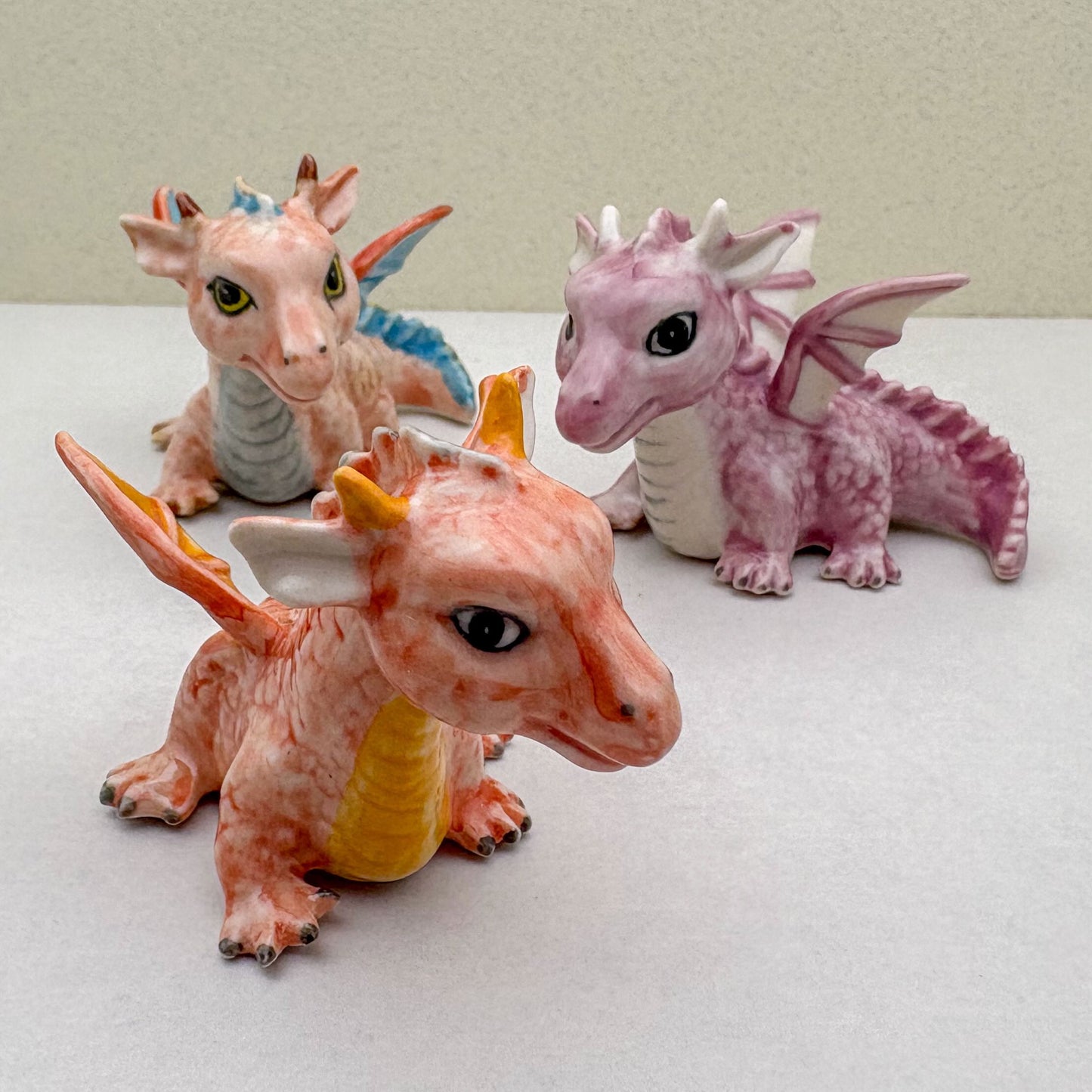 Little Dragon Ceramic Mythical Legendary Creature Figurine Statue
