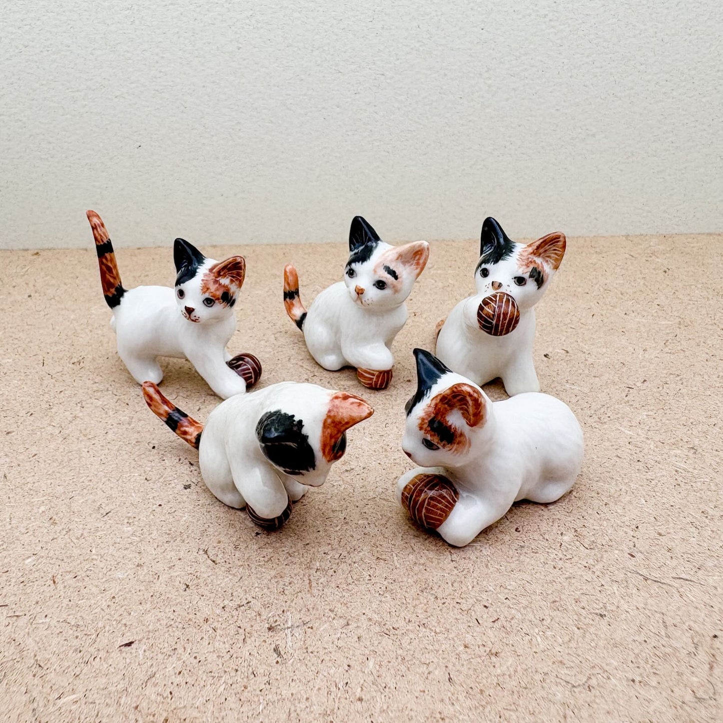 Miniature Calico Cat Set