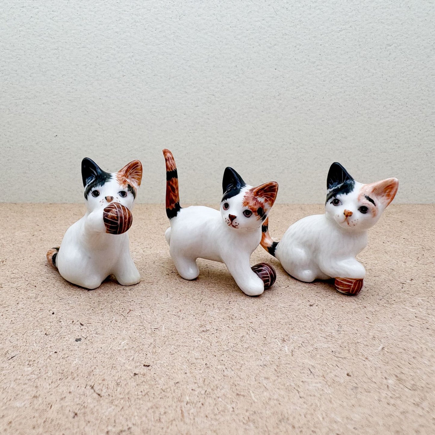 Miniature Calico Cat Set