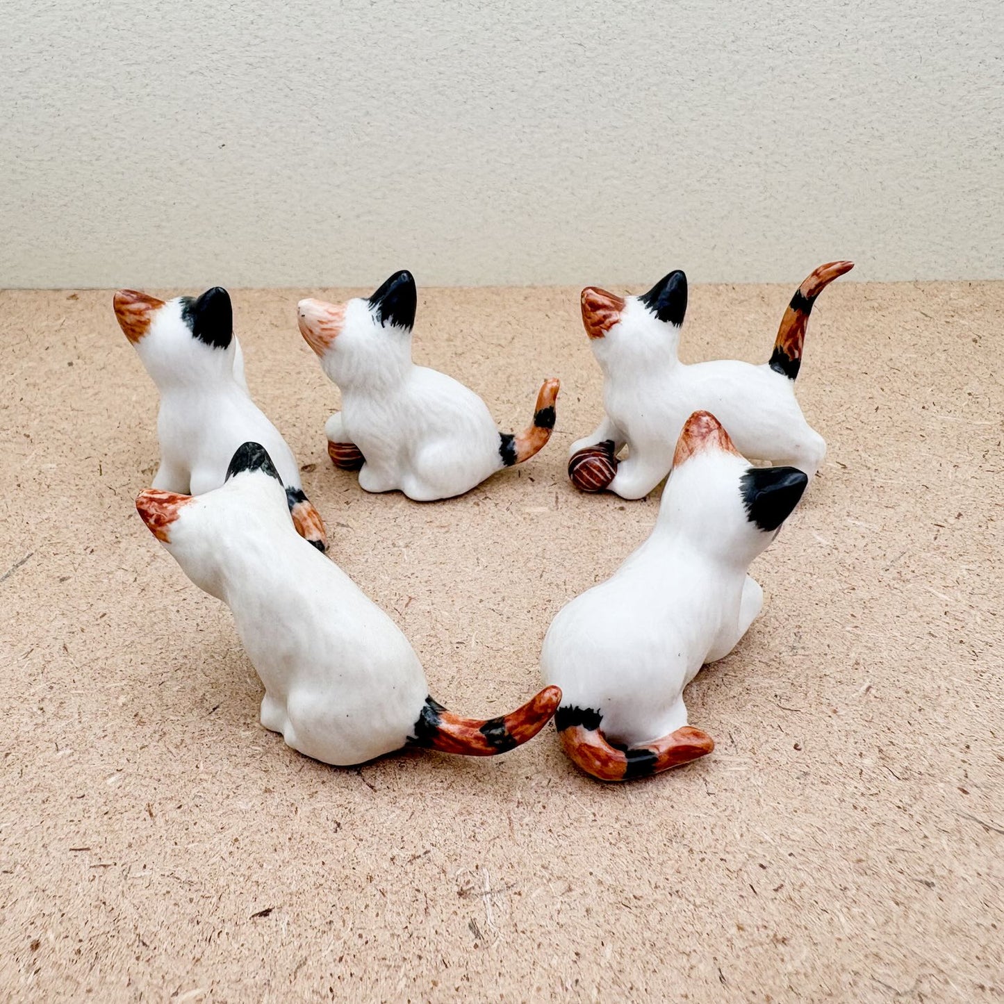 Miniature Calico Cat Set