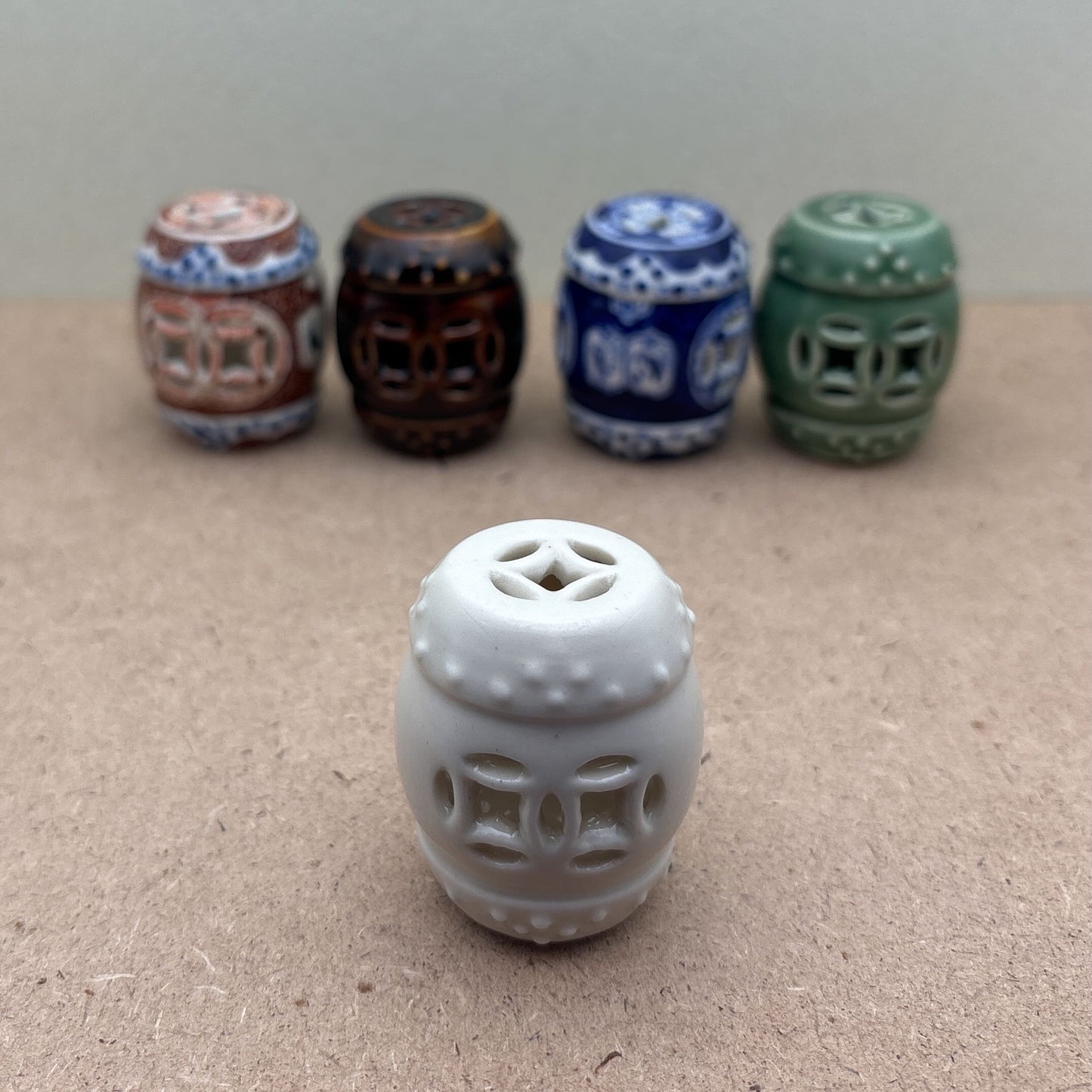 Chinese Miniature Garden Stools | 3.8 cm.Tall