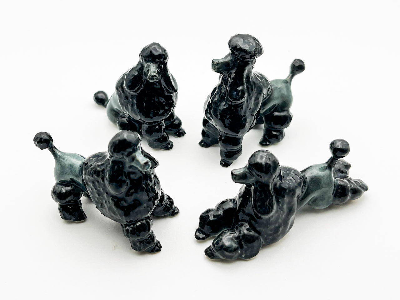 Set of 4 Poodles