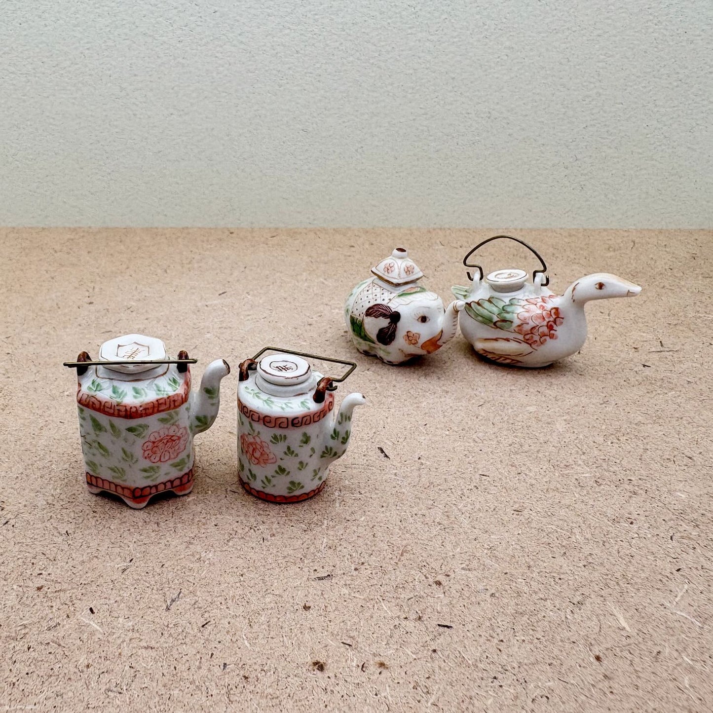 Mini Ceramic Teapot Figurines