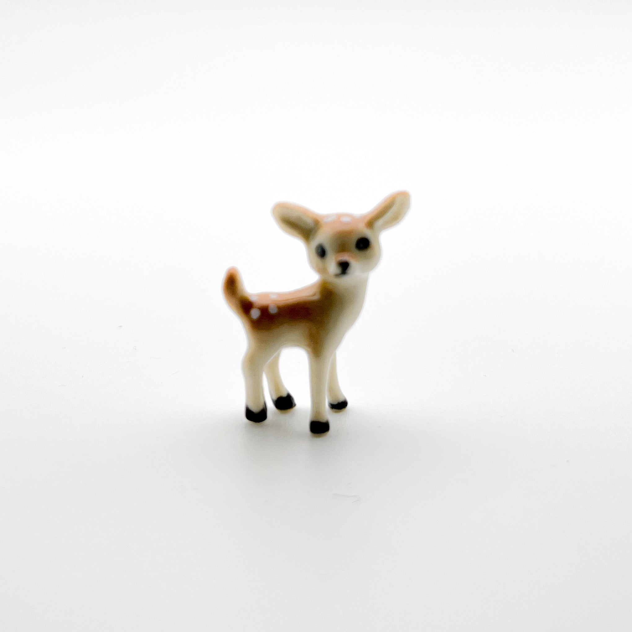 Ceramic Tiny Baby Deer Figurine Miniature Wild Animal MarkSister