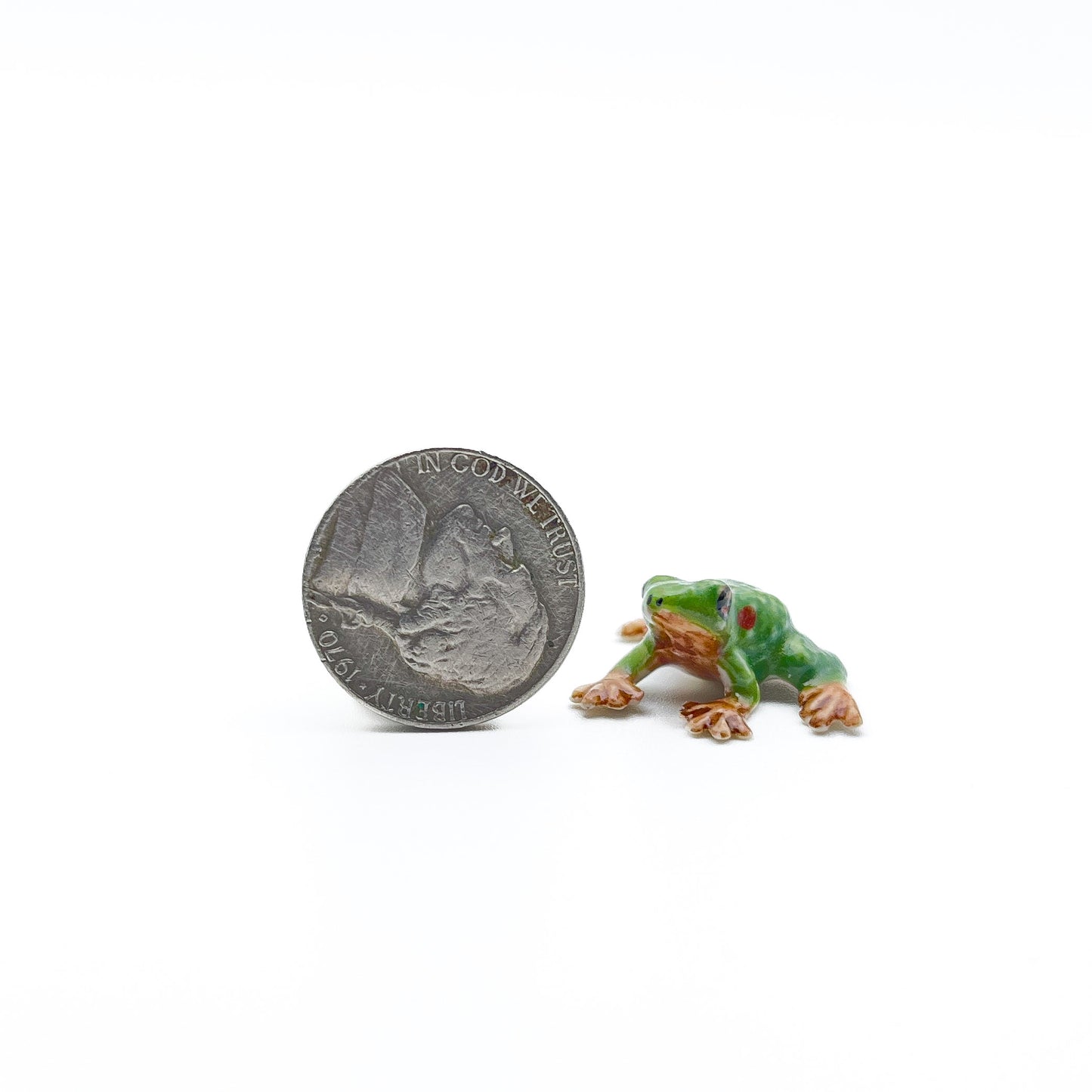 Tiny Mini Green Frog