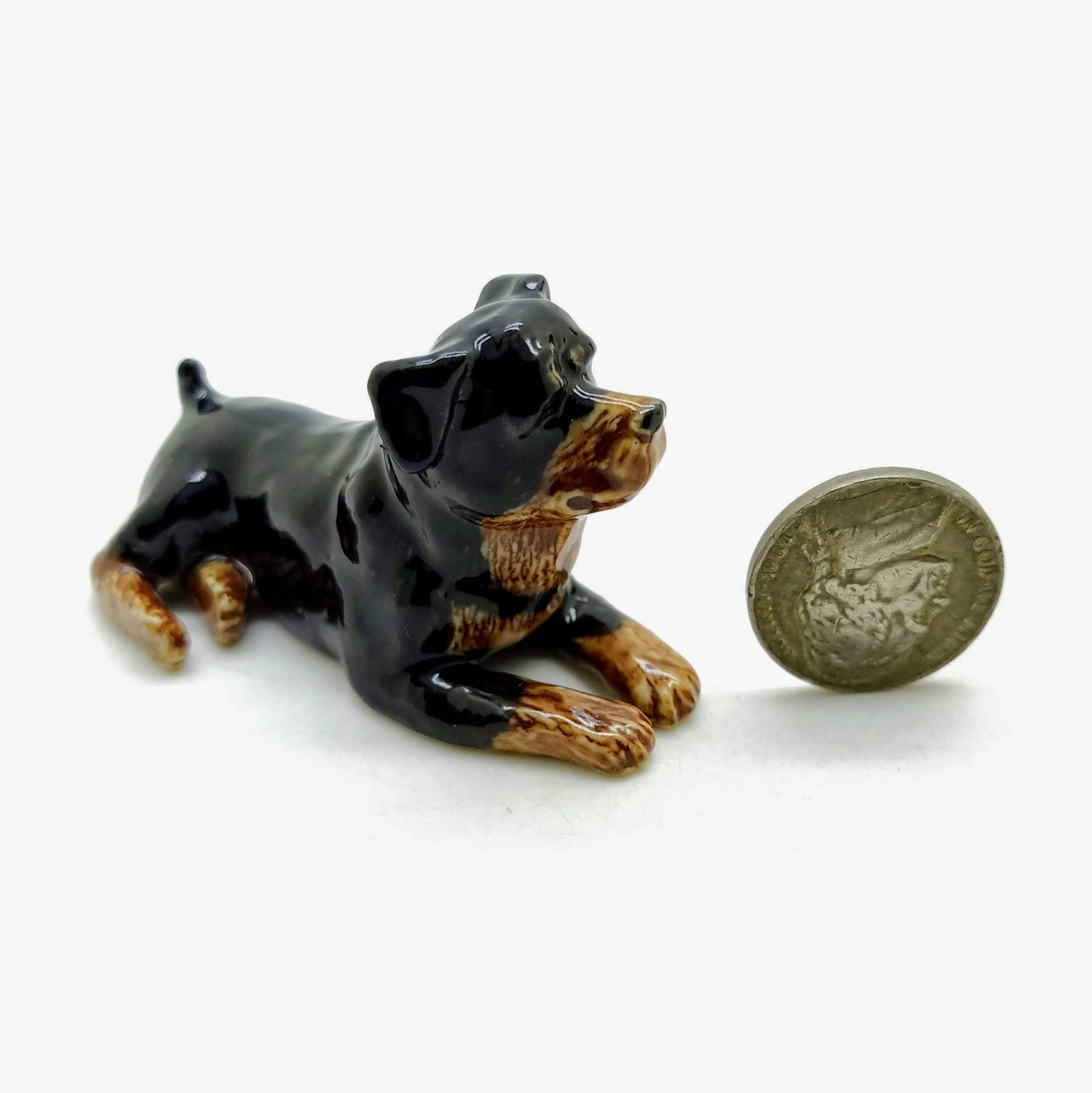 Rottweiler Dog Ceramic Figurines
