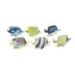 Set of 6 Baby Butterfly Fish Ceramic Figurine Statue