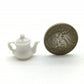 3 White Teapot Pot Ceramic Dollhouse Miniature 1/12