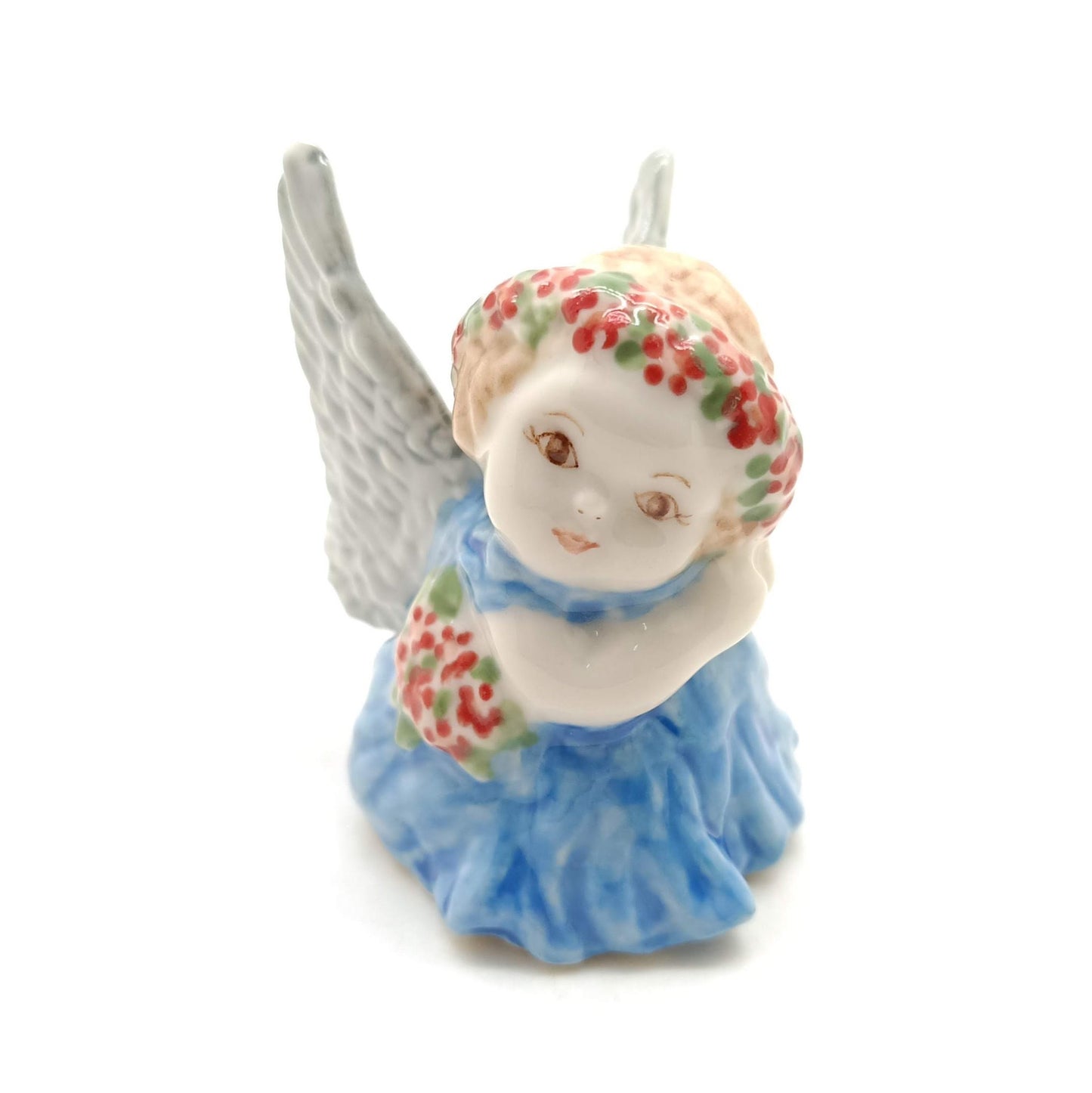 Angel Ceramic Figurine Miniature with Wings Statue