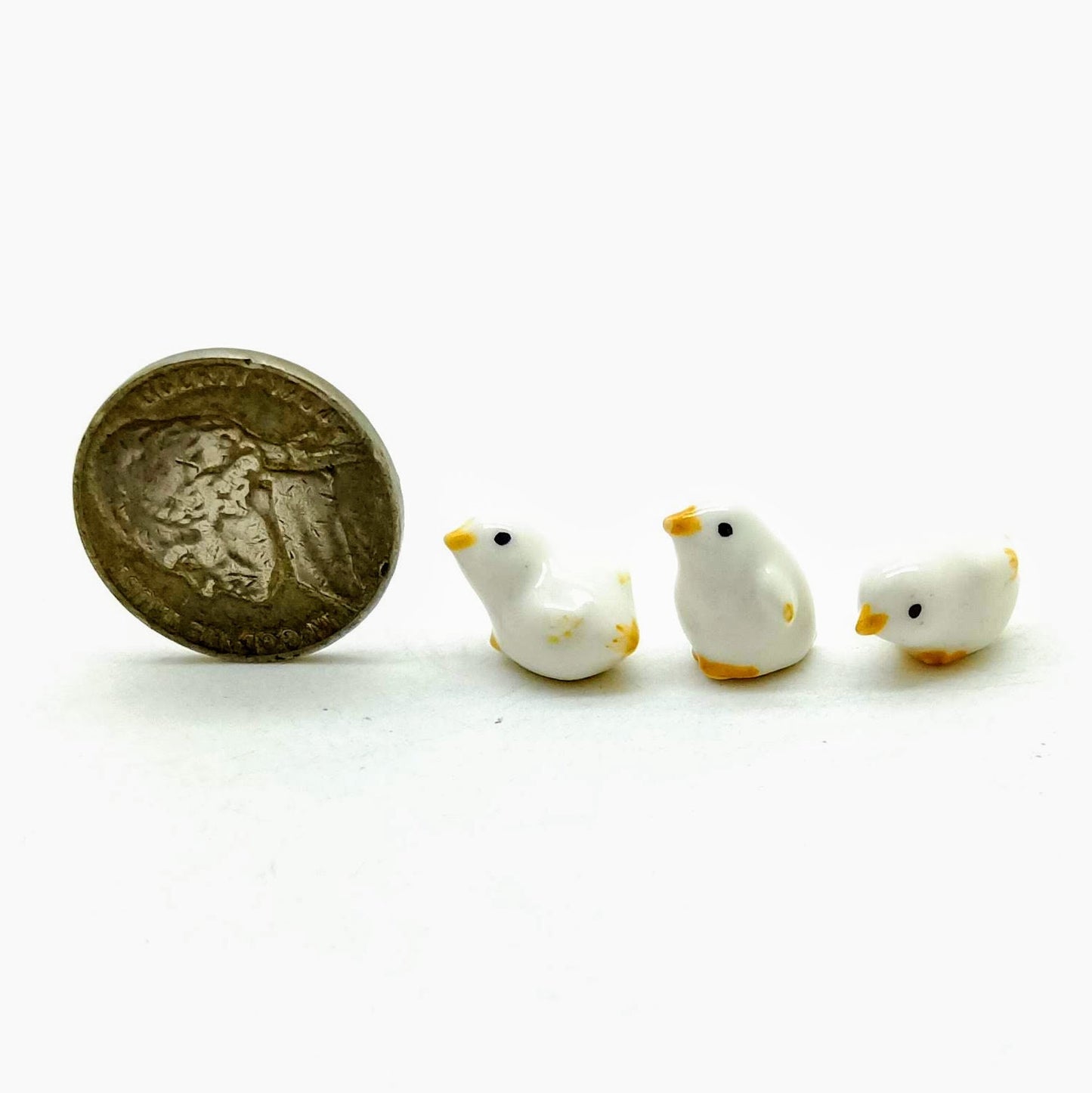 Rooster Hen Chicken Bantam Ceramic Figurine Family Statue