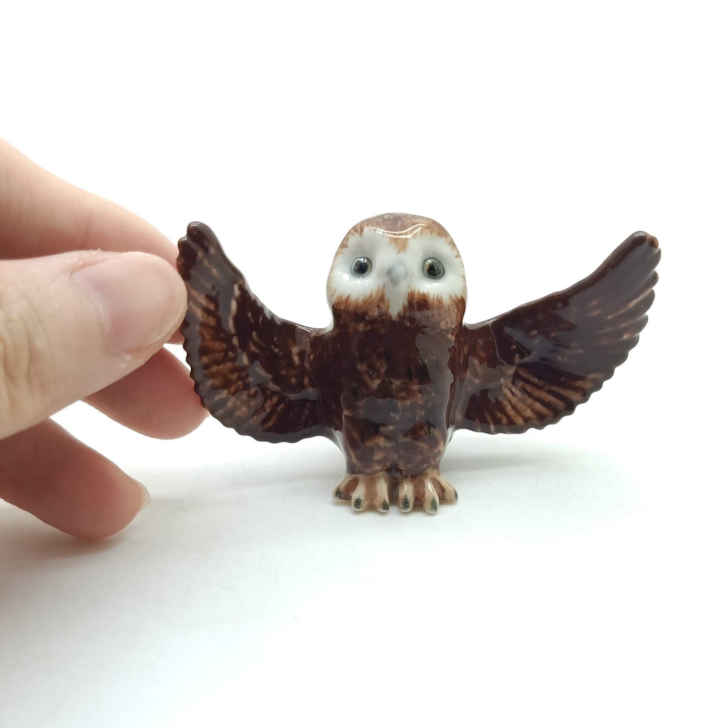 Owl Spreading Wings Figurine
