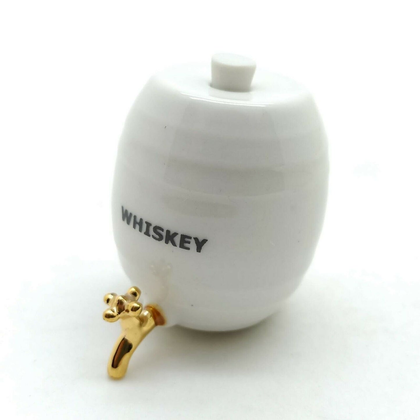 Whiskey Barrel Miniature Ceramic Tank Jar