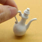Pure White Ceramic Chinese Style Teapot Porcelain Miniature, No Painted