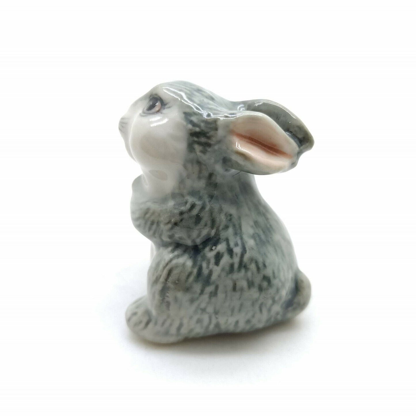 Set of 2 Rabbit Figurine Ceramic Animal Animal Statue