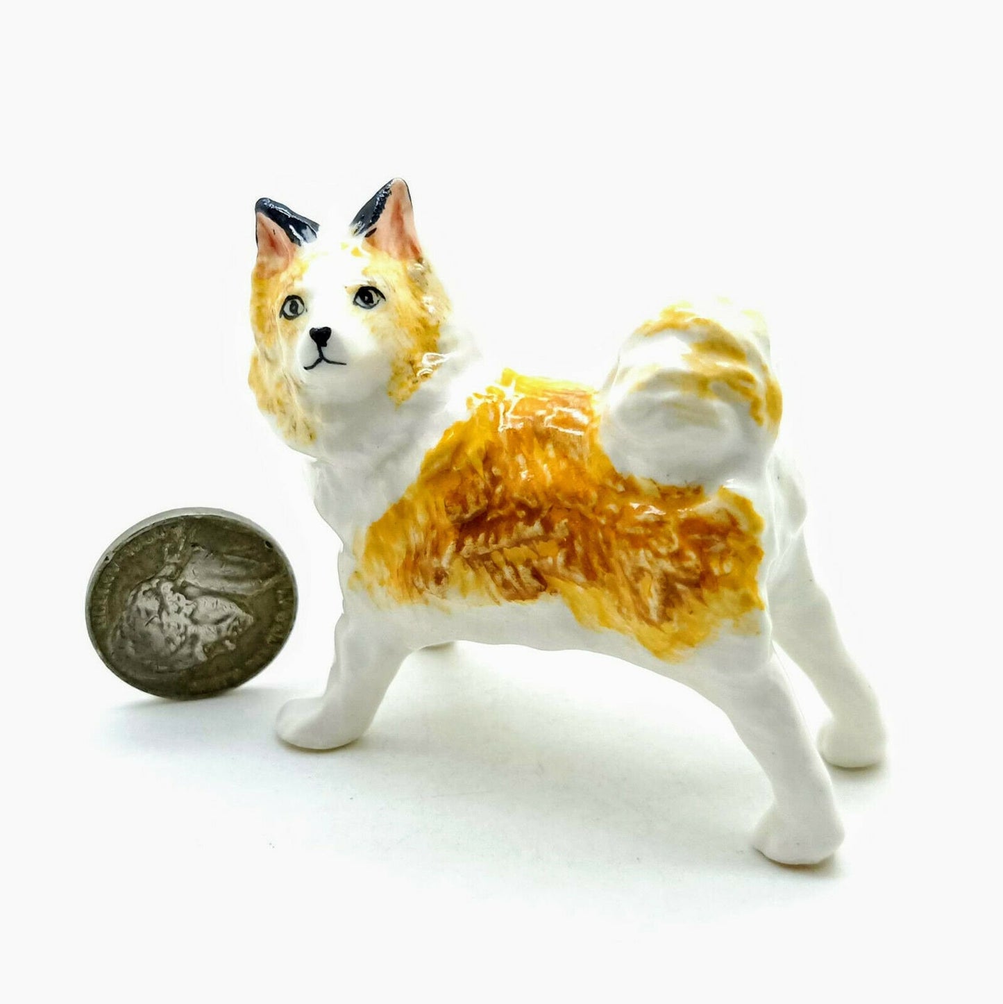 3 Iceland Sheepdog Dog Ceramic Figurines Statue