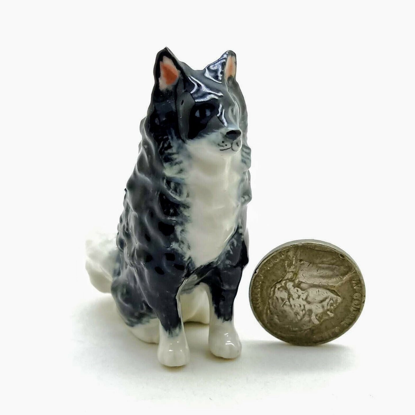3 Iceland Sheepdog Dog Ceramic Figurines Statue