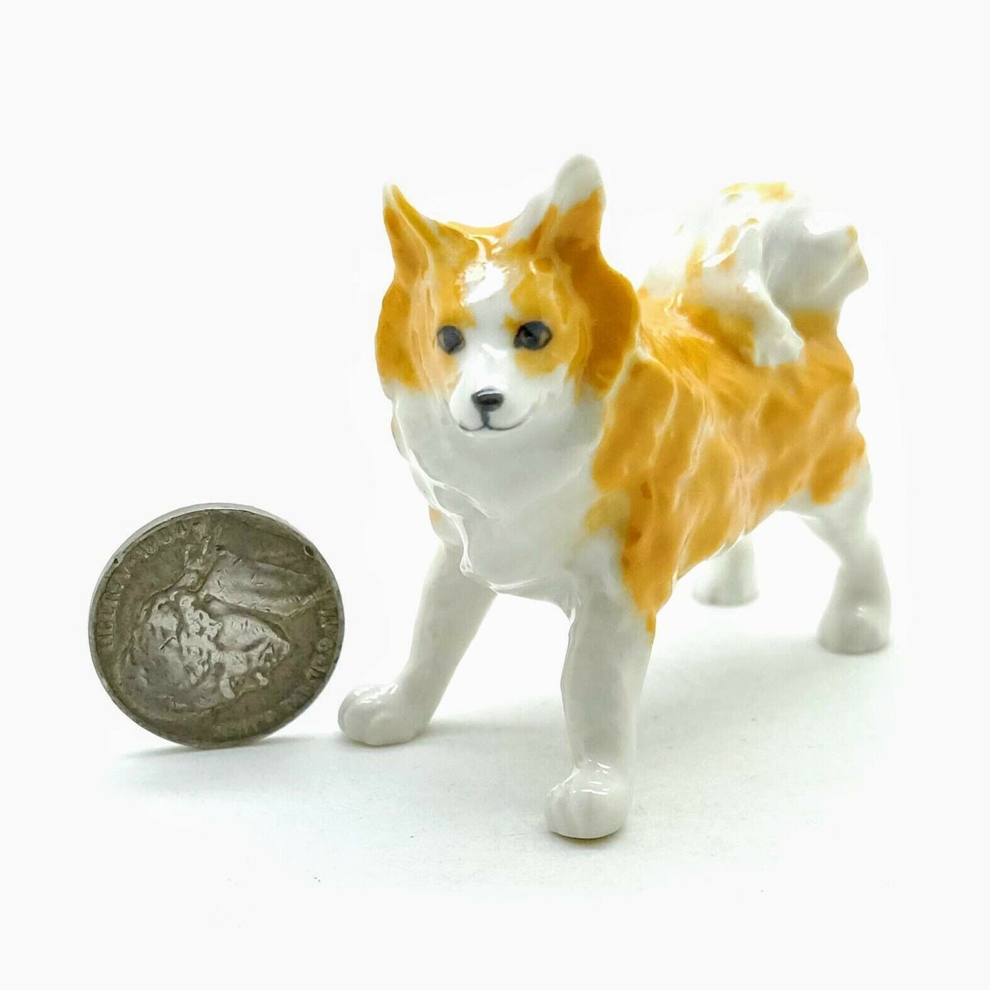 3 Iceland Sheepdog Dog Ceramic Figurines Statue