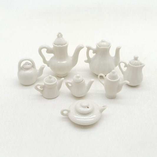 Ceramic Chinese Pure White Teapot Porcelain Miniature