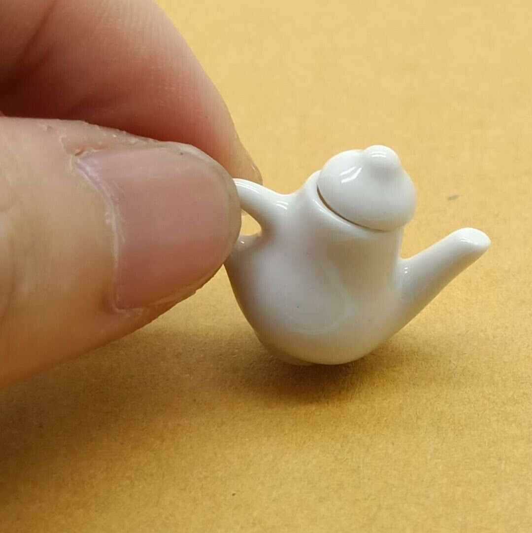 Ceramic Chinese Pure White Teapot Porcelain Miniature