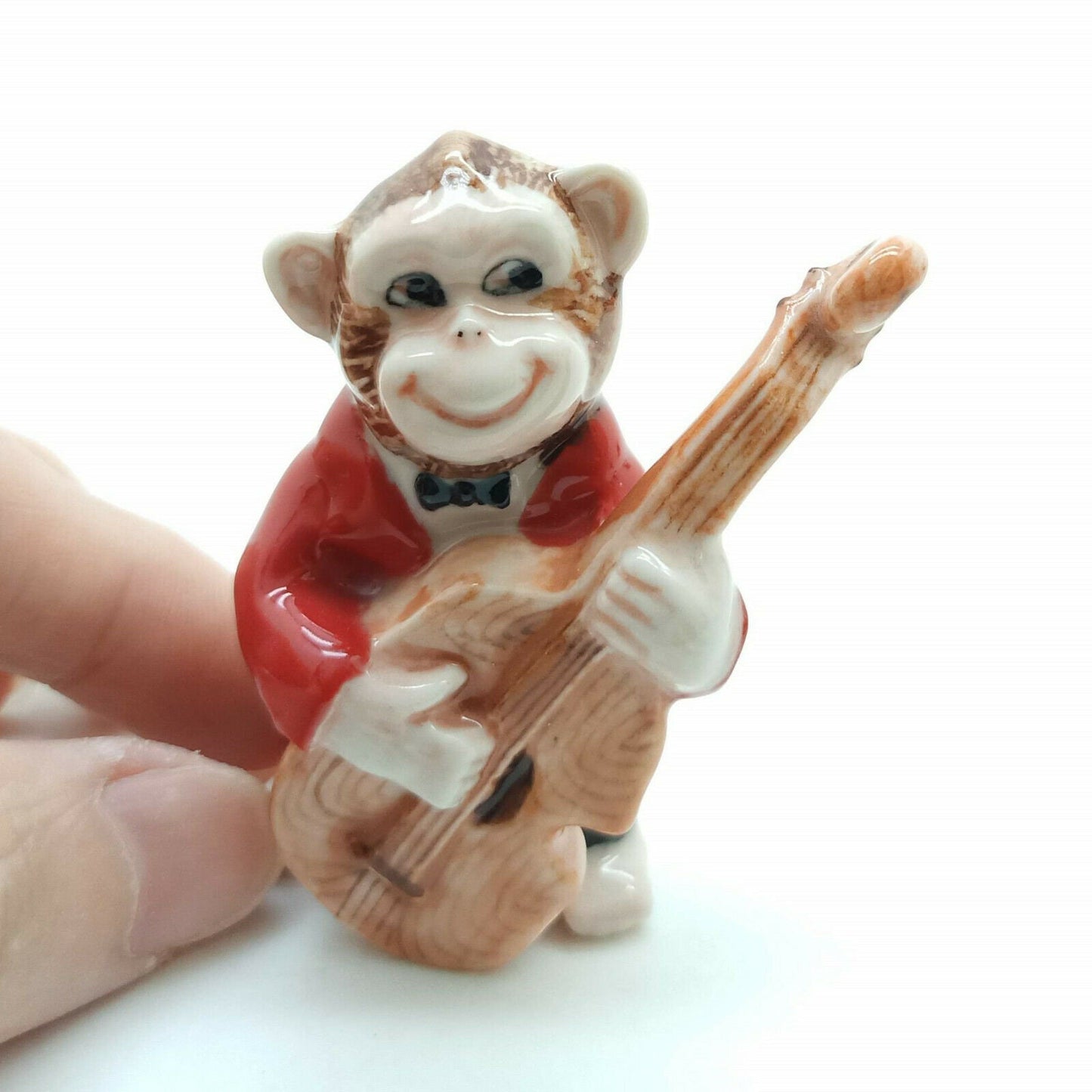 Monkey Ceramic Figurine Miniature Musical Statue