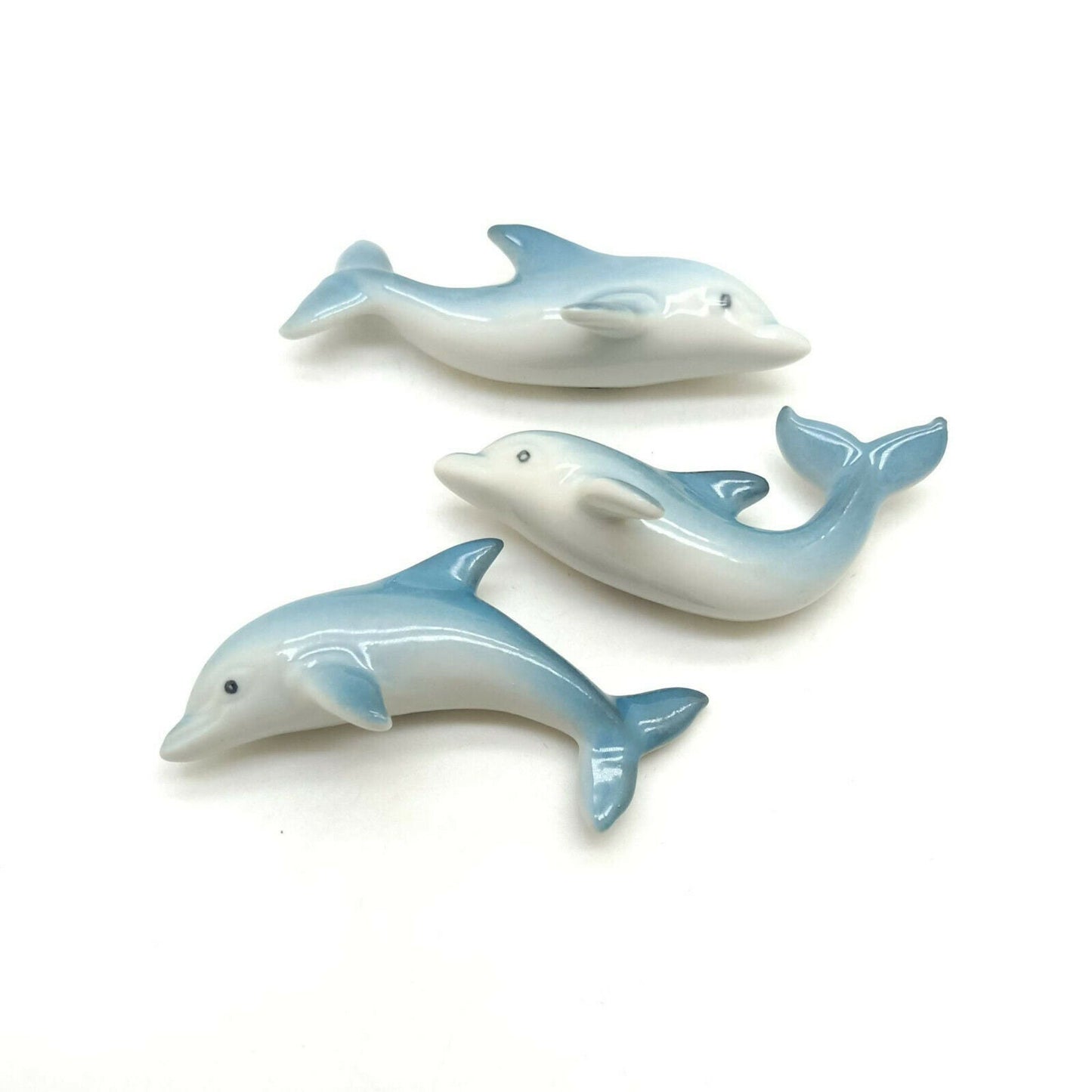 Set of 3 Dolphin Fish Ceramic Magnet