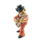Bulldog Dog Figurine Ceramic Statue Saxophone Singing Guitar Saxophone Music Band Elvis Presley