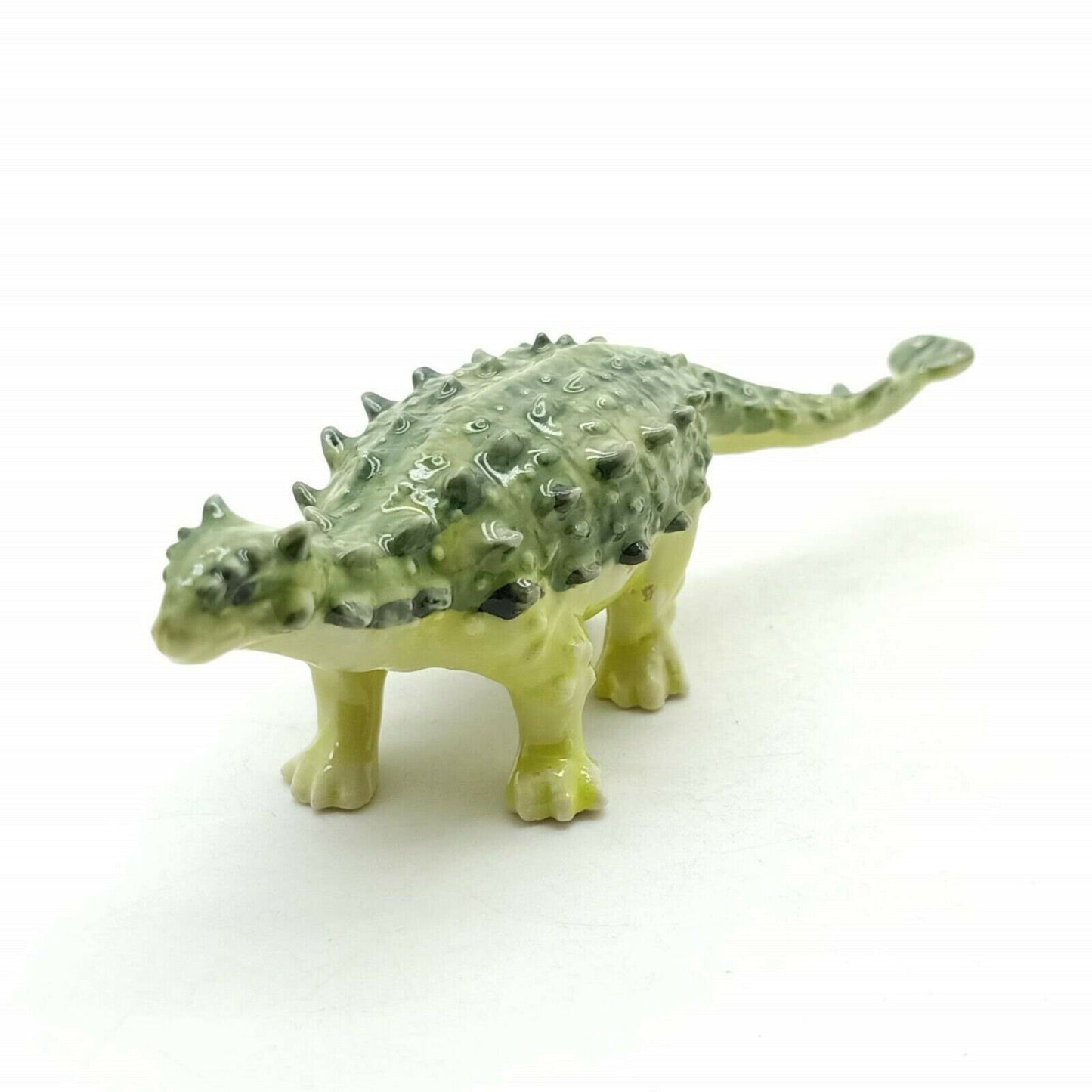 Green Pinacosaurus Dinosaur Ceramic Figurine Statue