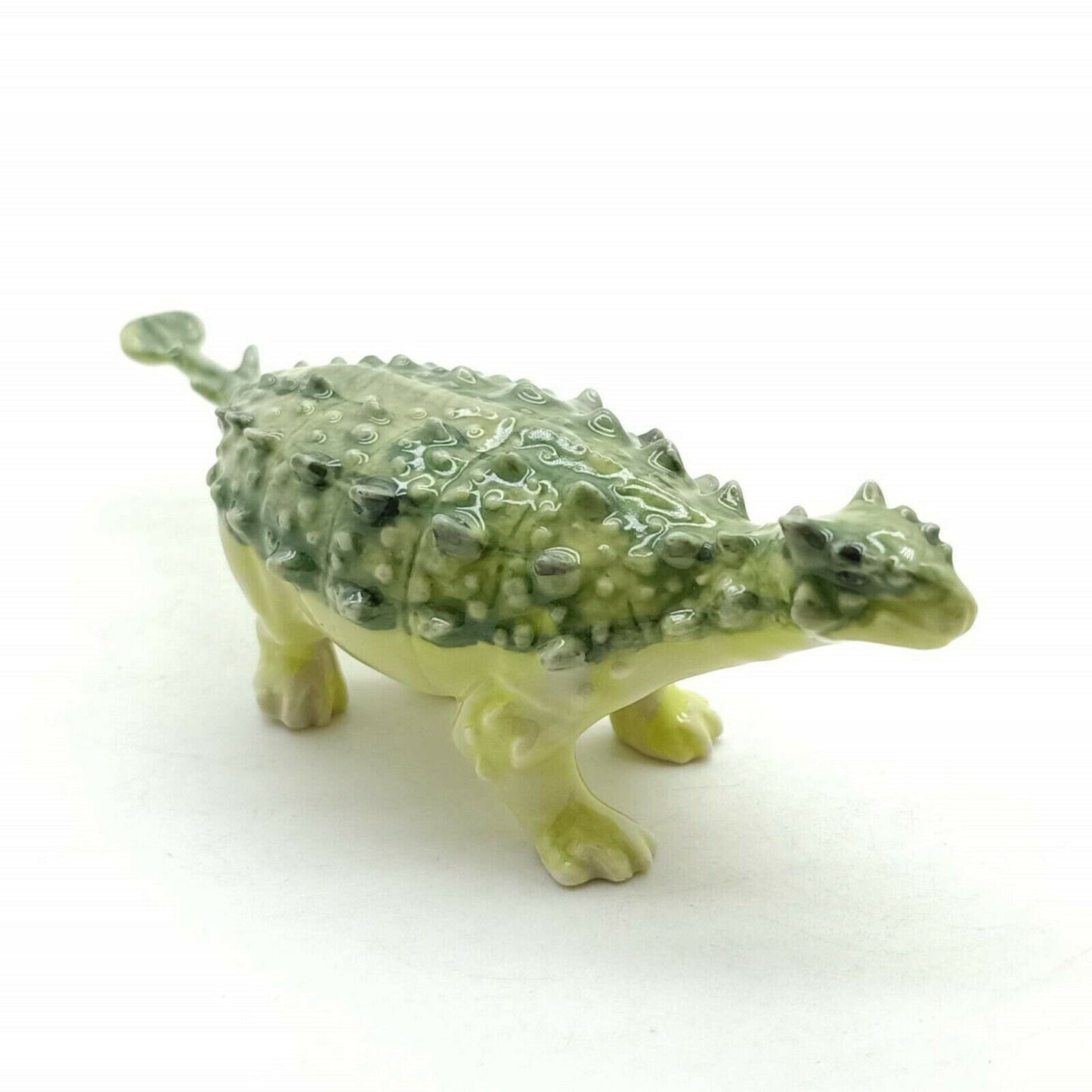 Green Pinacosaurus Dinosaur Ceramic Figurine Statue