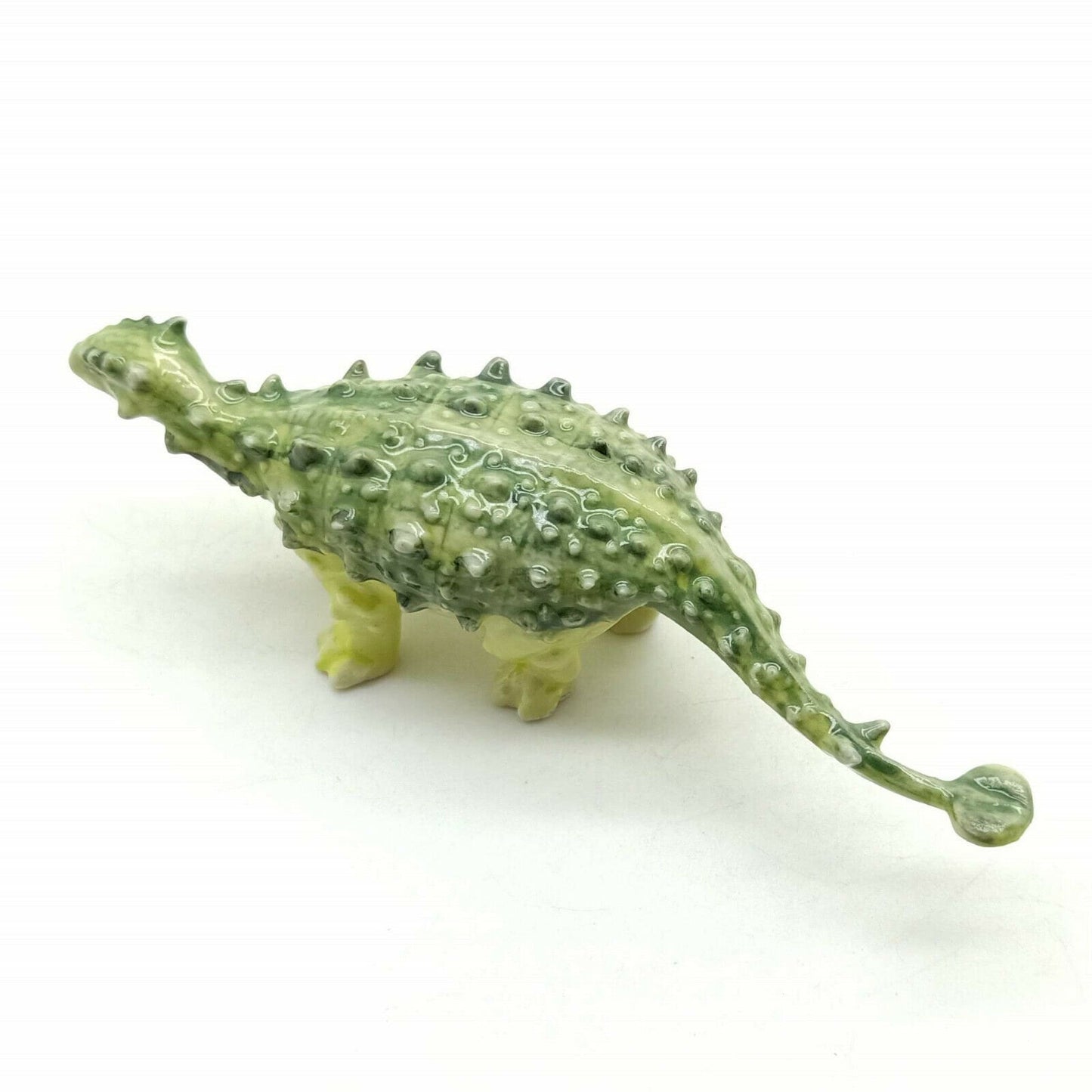 Green Pinacosaurus Dinosaur Ceramic Figurine Statue