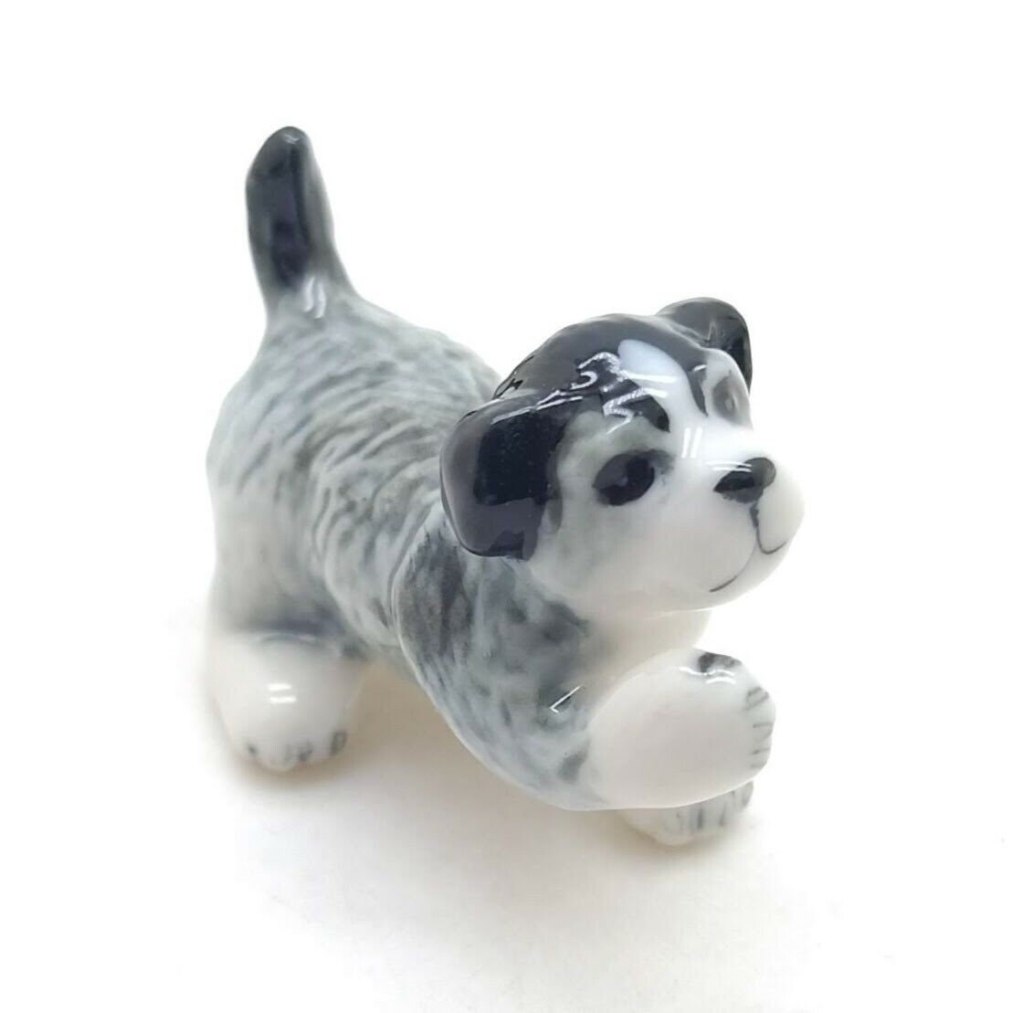 2 Collie Dog Ceramic Figurines
