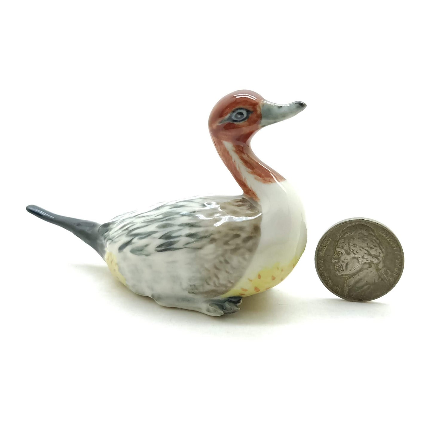 2 Northern Pintail Duck Ceramic Figurines Statue