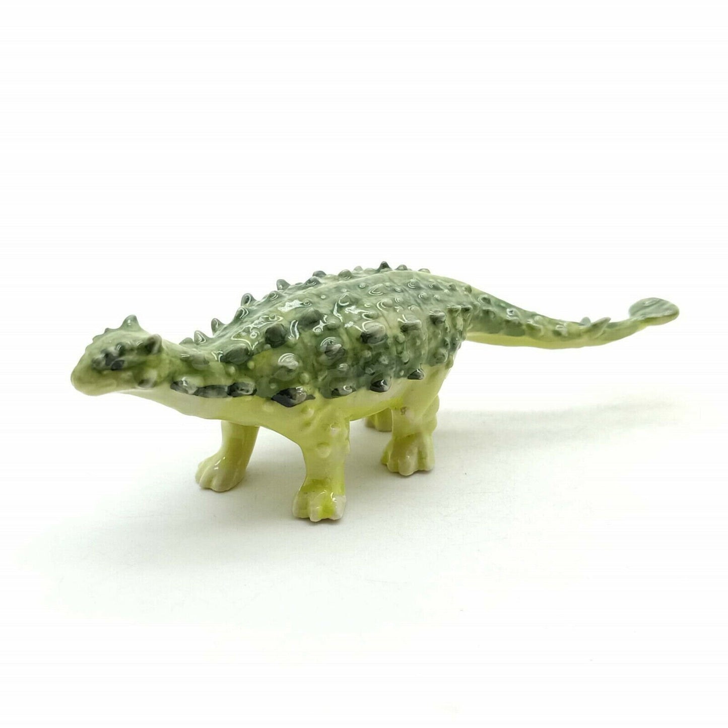 Green Pinacosaurus Dinosaur Ceramic Figurine Statue